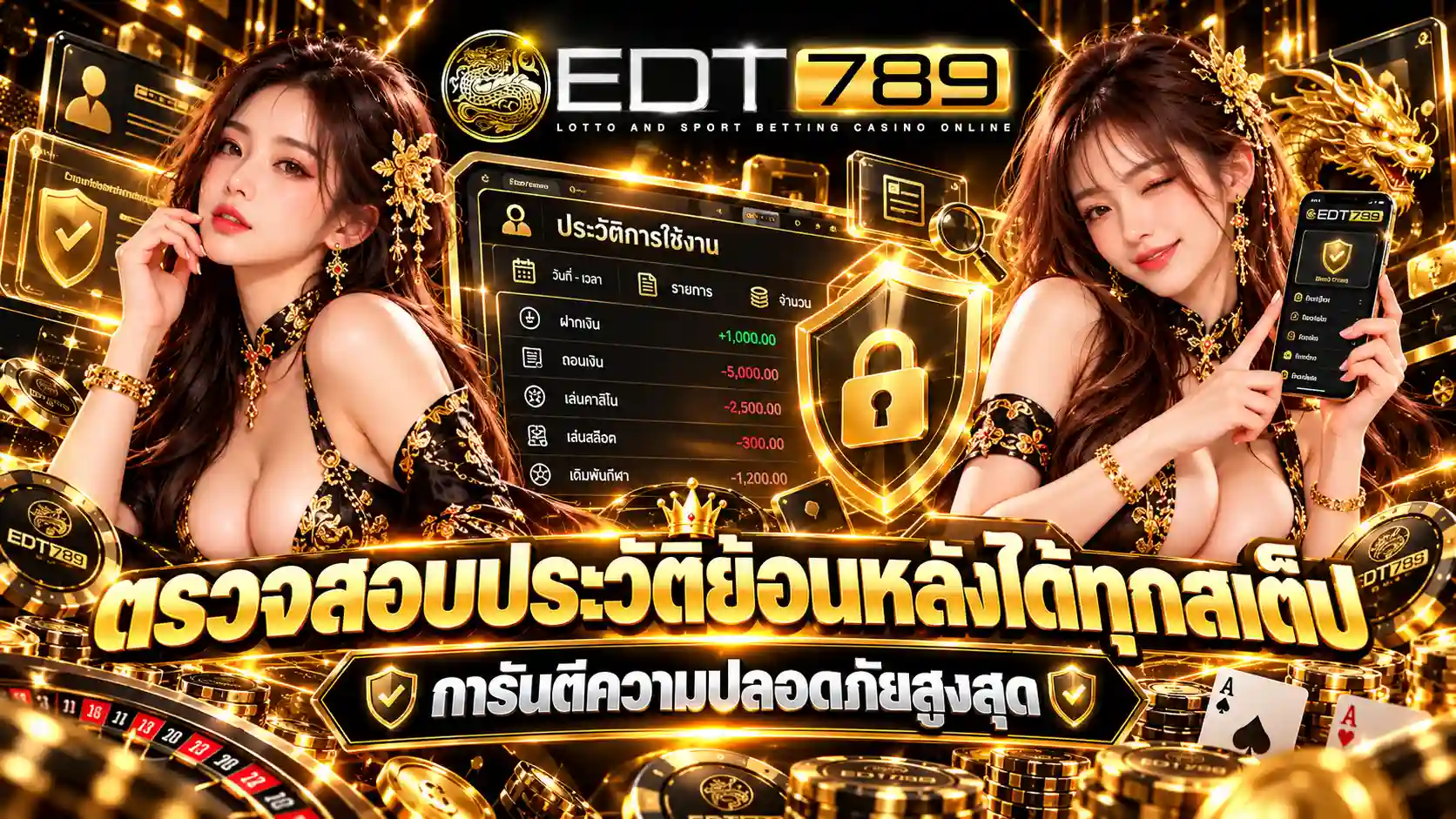 ตรวจสอบประวัติย้อนหลังได้ทุกสเต็ป การันตีความปลอดภัยสูงสุด - edt789